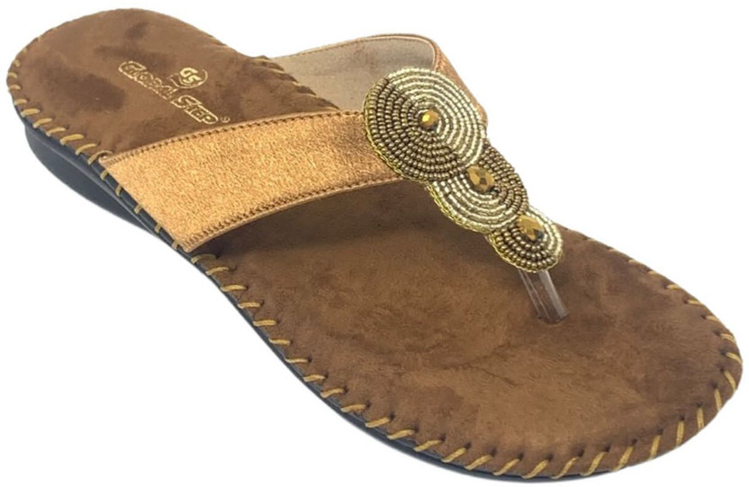 GLOBAL GLOBAL STEP Women Flats(Gold , 5) - Flipkart Deal