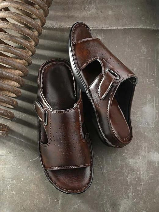 SIGN APP Men Casual(Brown , 8)