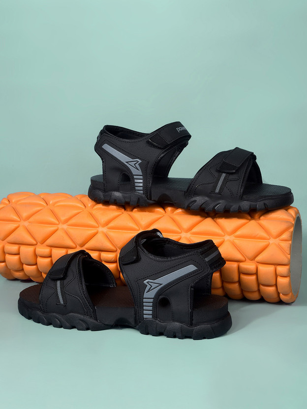 POWER Men Sandals(Black , 8)