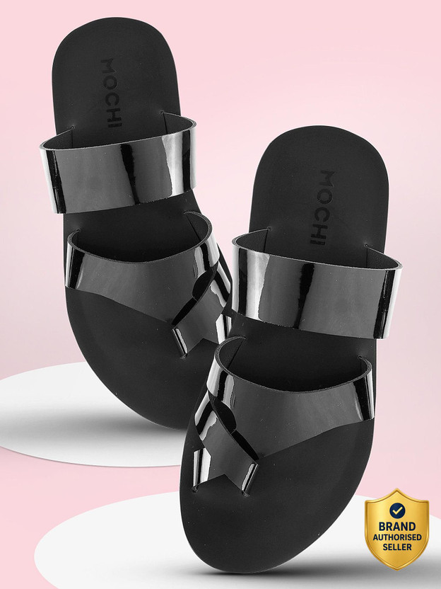 MOCHI Men Flats(Black , 7)