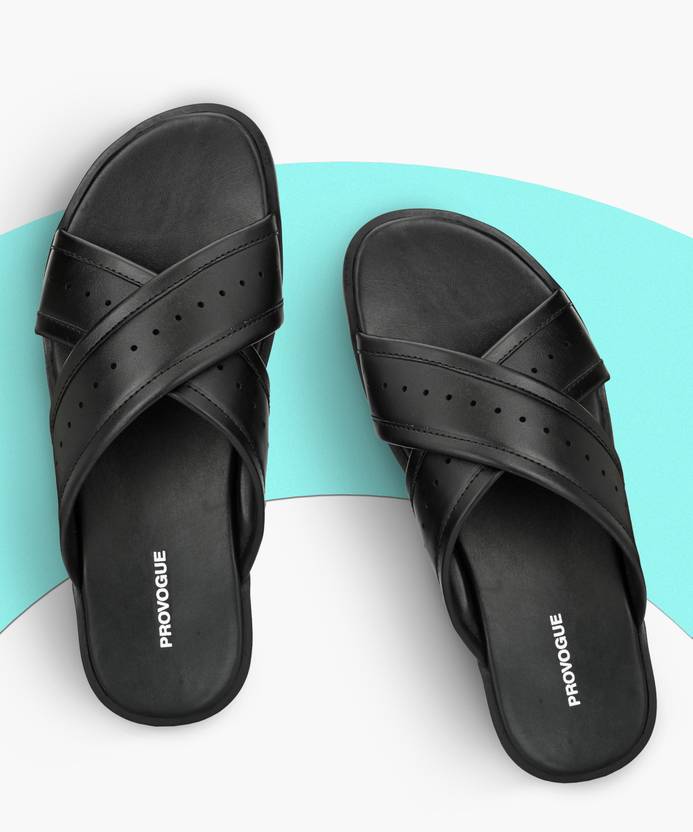 [Sizes 6, 7, 8, 9] PROVOGUE Men Black Casual Sandal