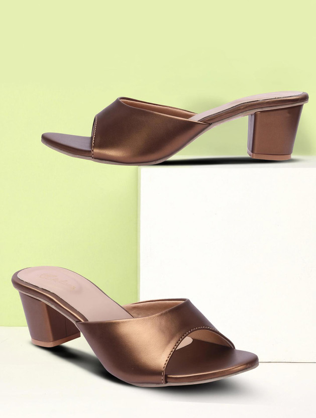 Picktoes Picktoes SC-R-374 Lightweight Comfort Summer Trendy Premium Stylish Party disigin Women Heels(Brown , 3) - Flipkart Deal