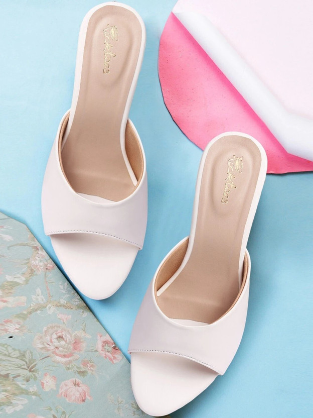 Picktoes Picktoes SC-R-374 Lightweight Comfort Summer Trendy Premium Stylish Party disigin Women Heels(White , 6) - Flipkart Deal
