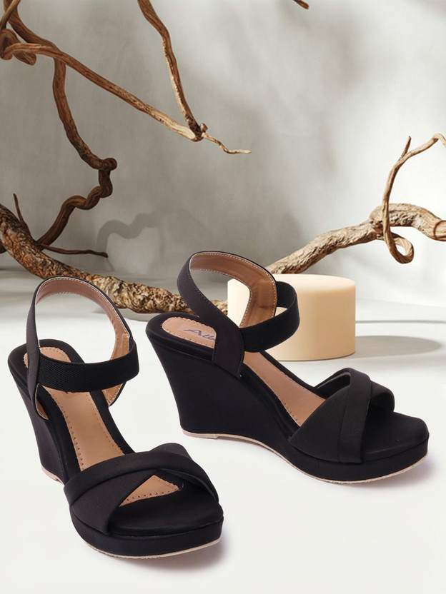 albela Women Heels(Black , 5)