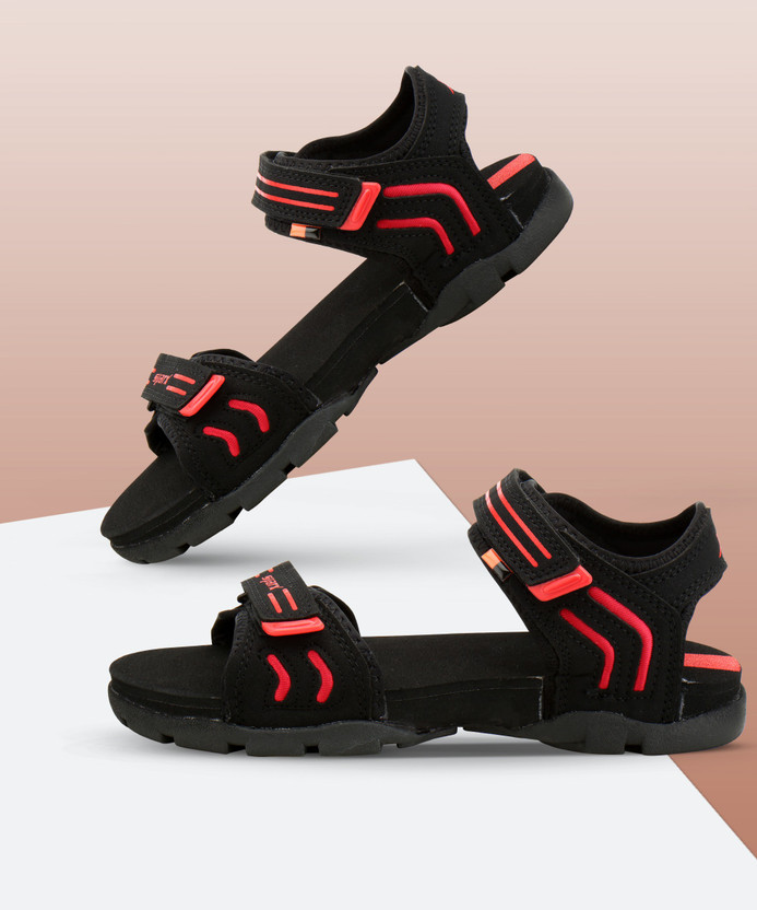 SS-106 Black Red Floater Sandals Men 
