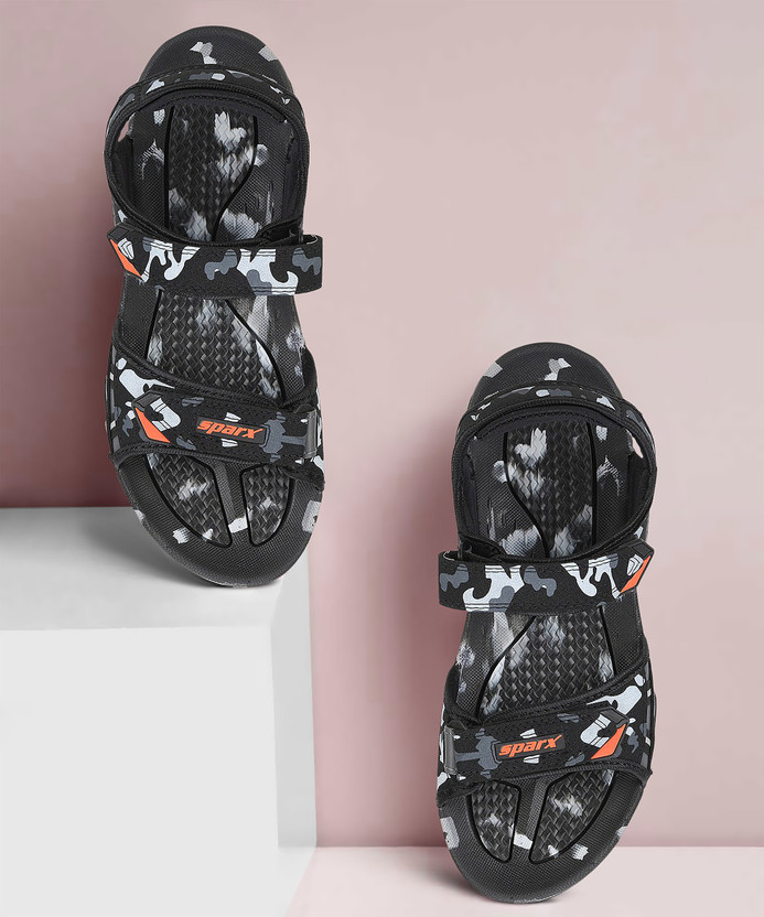 Buy Sparx SS-467 Men Black Sandals 