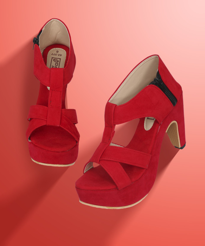 Red heels flipkart Clearance