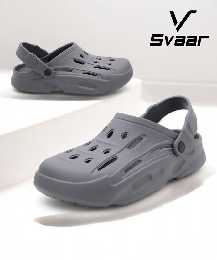 Svaar Men Clogs(Grey , 8)