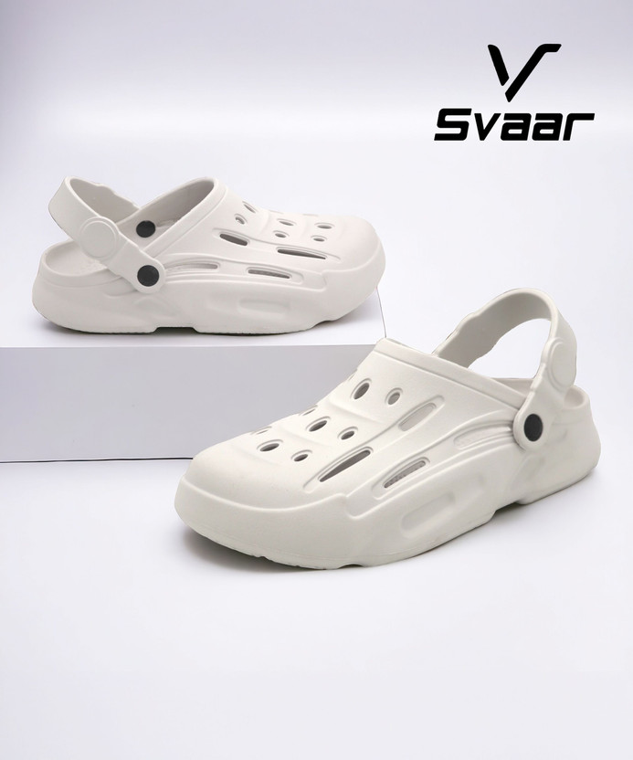 Svaar Svaar Men Clogs(Off White , 6) - Flipkart Deal
