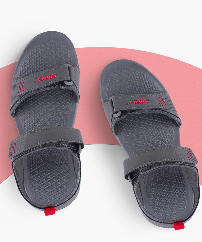 Sparx Men Grey, Red Sandals - Buy Sparx 