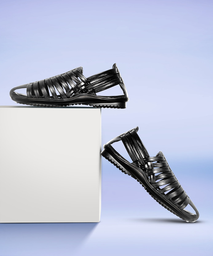 Khadim's Men Black Sandals - Buy Khadim 