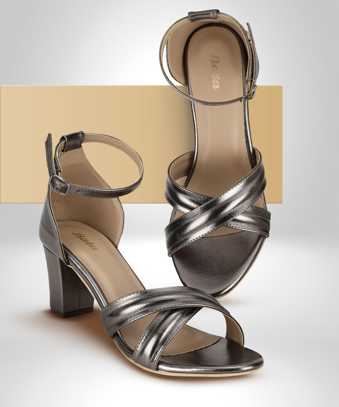 Bata Women Grey Heels - Buy Bata Women 