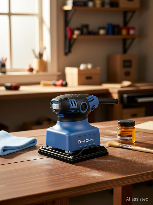 Dongcheng DSB 03-100S Vyrda 240W | 14,000 OPM | Wood & Metal Finishing | Low Vibration 4.33 inch Random Orbital Sander