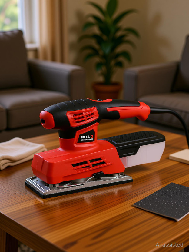 iBELL FS87-20, 220W, 90X187mm, 6000-12000RPM, 230V, 50Hz ,Finishing Sander, Copper Armature, 7.3 inch Straight-line Sander