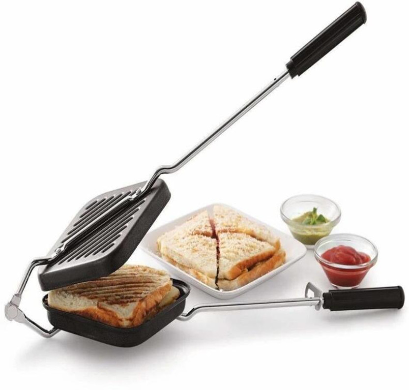AditiGanga Grill Square Shape Sandwich Maker Black Toast Sandwich Maker(Black)