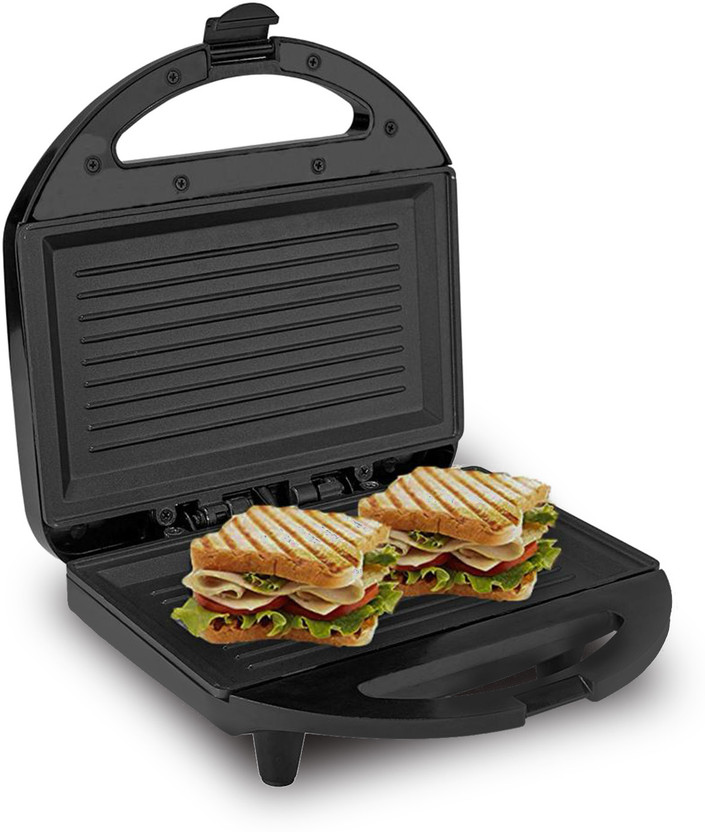 Lifelong Classic Pro 750 W Sandwich Maker with 4 Slice Non-Stick Fixed Plates Grill Sandwich Maker(Black)