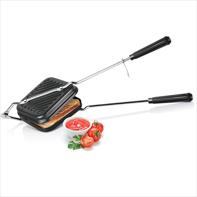 MILTON Pro Cook Aluminium Sandwich Griller, 14 cm, Grill Sandwich Maker(Black)