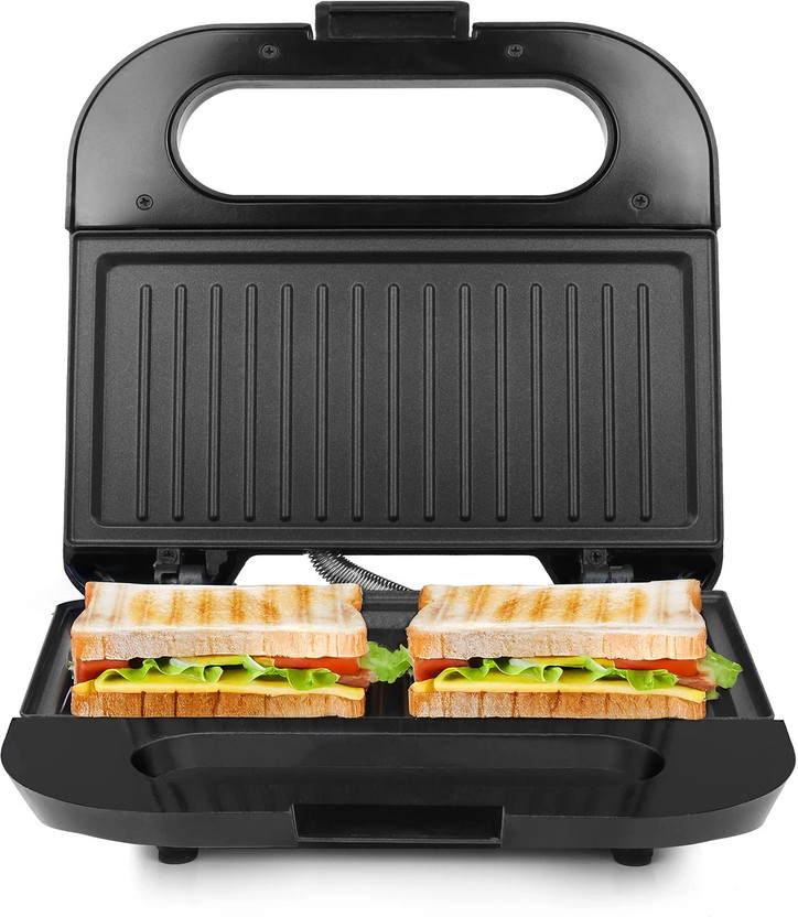 MILTON Royal Express 800W Griller Sandwich Maker & Toaster Auto Cut Off Non-Stick Plate Toast Sandwich Maker(Black)