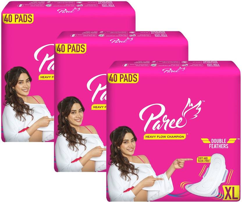 Paree Soft & Rash Free XL Sanitary Pad, With 3 Seconds Absorption for
