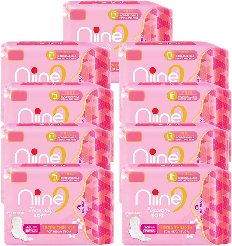 nine Naturally Soft XL+ 320 MM Sanitary Pad Buy Women Hygiene