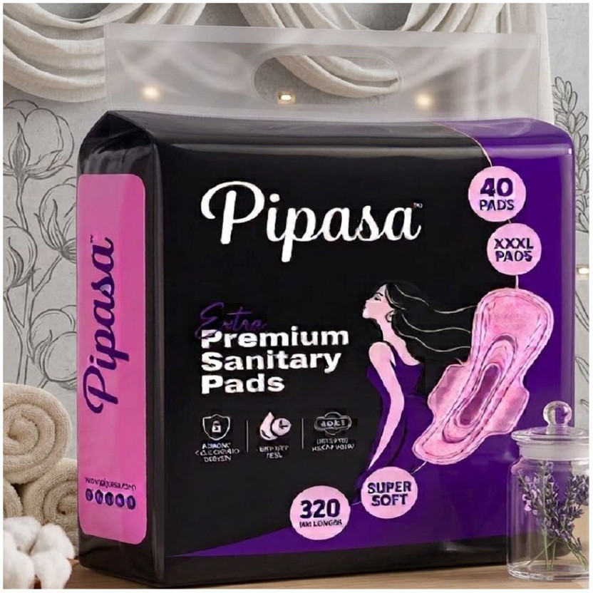 pipasa Premium Feminine Care Extra Soft Pads Sanitary Pad(Pack of 40)