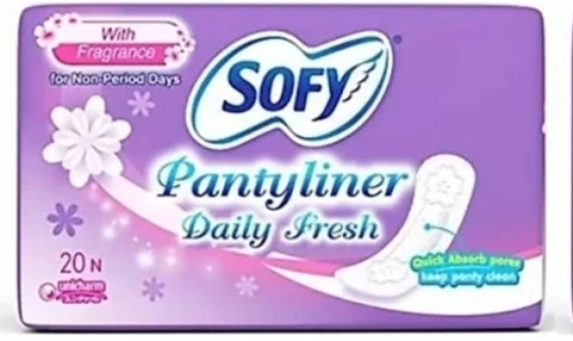 SOFY Daily Fresh Panty Liner - 20 Pieces Pantyliner (Pack of 1) Sanitary Pad