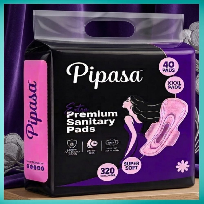 pipasa Ultra Soft Feminine Hygiene Sanitary Pads Sanitary Pad(Pack of 40)