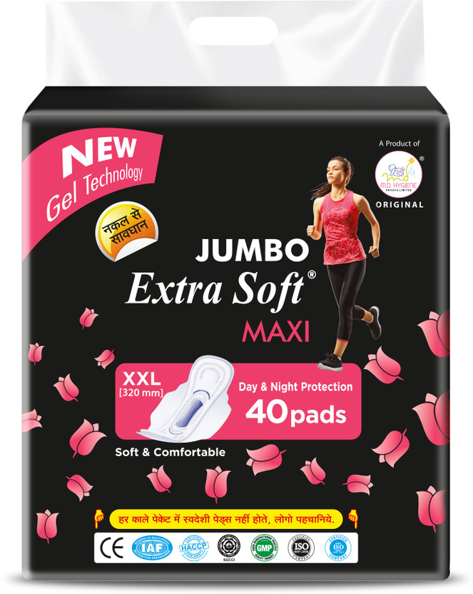 Extra Soft Sanitary Pads Sanitary Pad(Pack of 40)