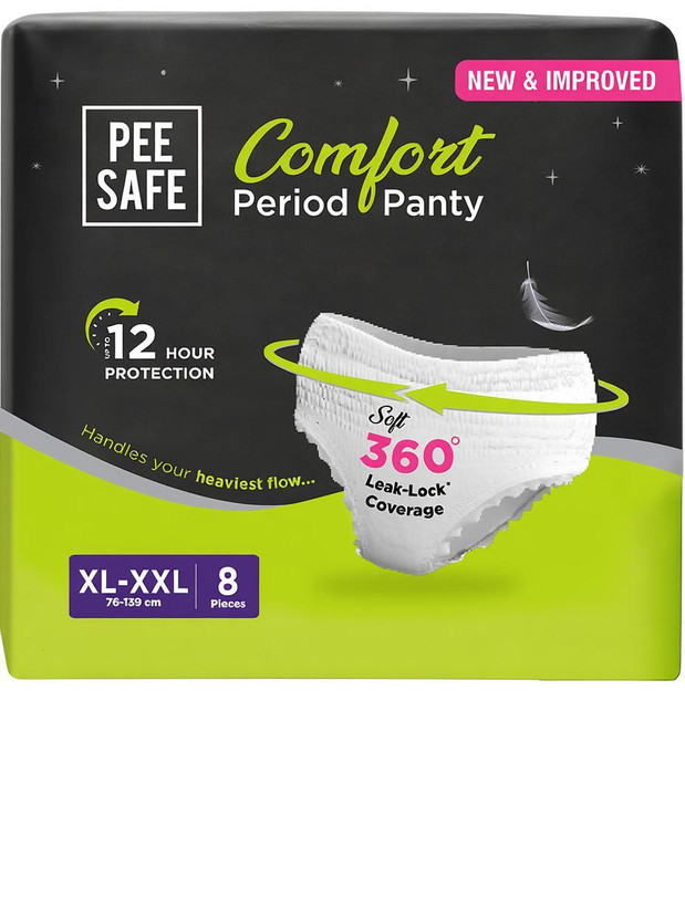 Pee Safe Comfort Period Panties XL-XXL Sanitary Pad(Pack of 8)