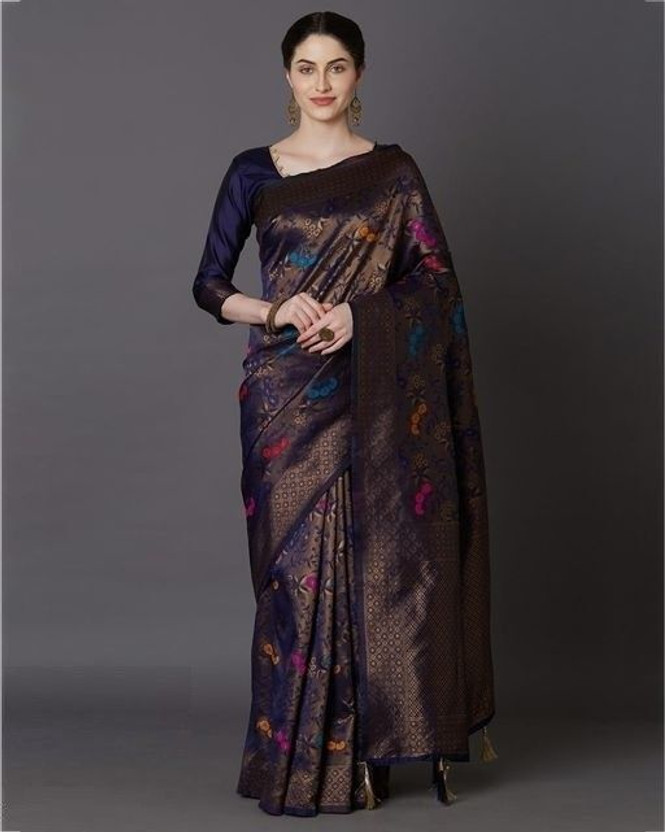 Wholesale bazar Embroidered Bollywood Georgette Saree(Purple)