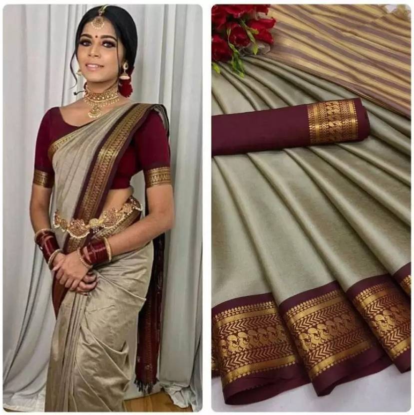 cotton kanjivaram saree