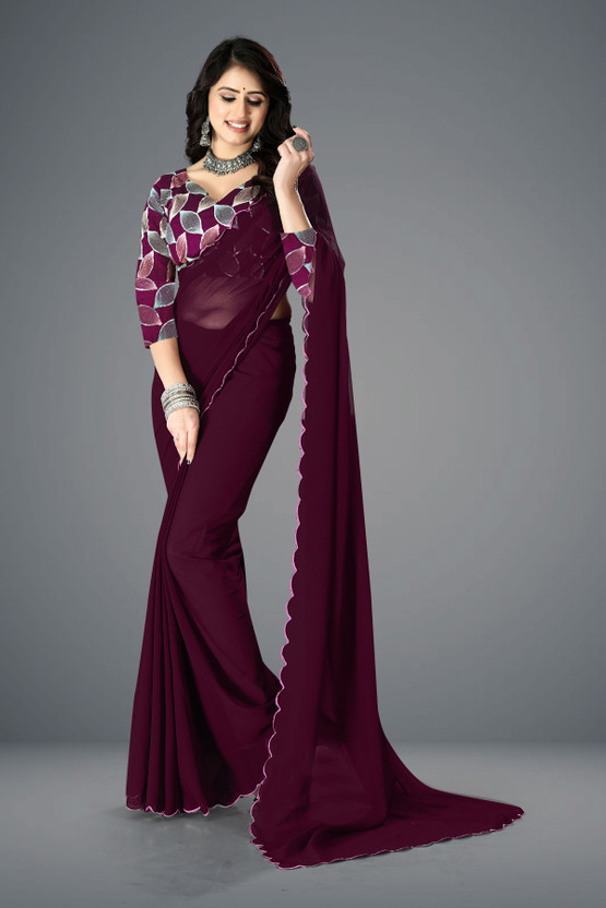 JenaFashion Woven Kanjivaram Silk Blend Saree(Maroon)