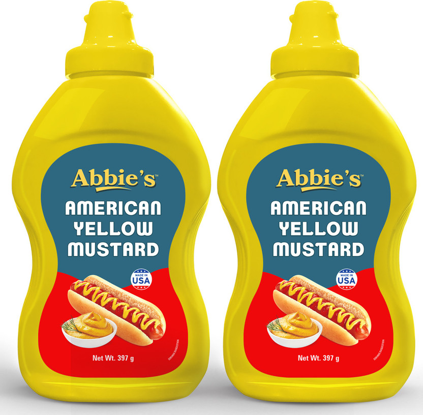 Abbie's Squeeze Yellow Mustard, 794 g (397 g X 2 units), Product of USA Mustard(2 x 397)