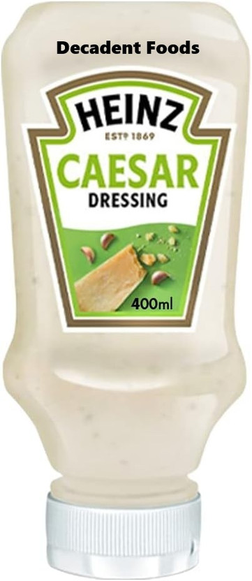 Decadent Foods Heinzz Caesar Dressing | Premium Salad Dressing | Sauce & Dip(400 ml)