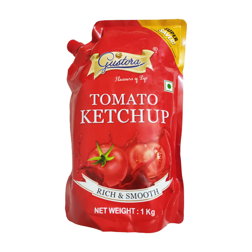 Gustora Tomato I Rich & Smooth I No Artificial Color Sauces & Ketchup(1 kg)