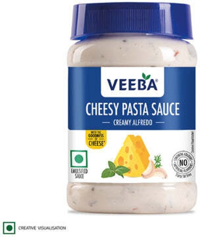 VEEBA Cheesy Pasta Sauce Creamy Alfredo / White Pasta Dressing Sauce(250 g)