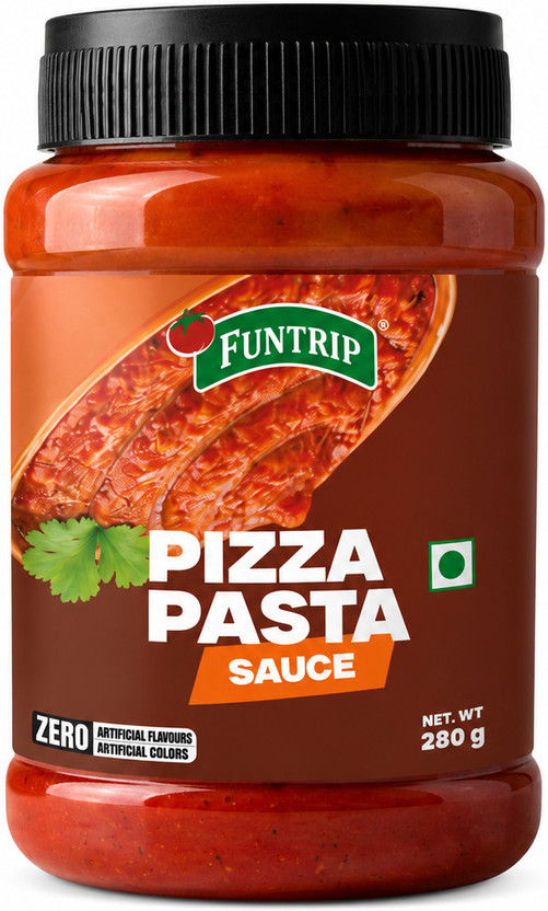 Funtrip Pizza & Pasta Sauce | Perfect for Pizza, Pasta, Garlic Bread & Lasagna Sauce & Dip(280 g)