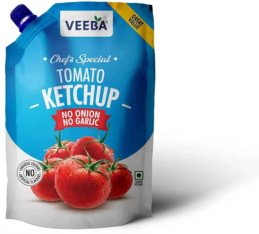 VEEBA TOMATO KETCHUP NO ONION NO GARLIC Ketchup(900 g)