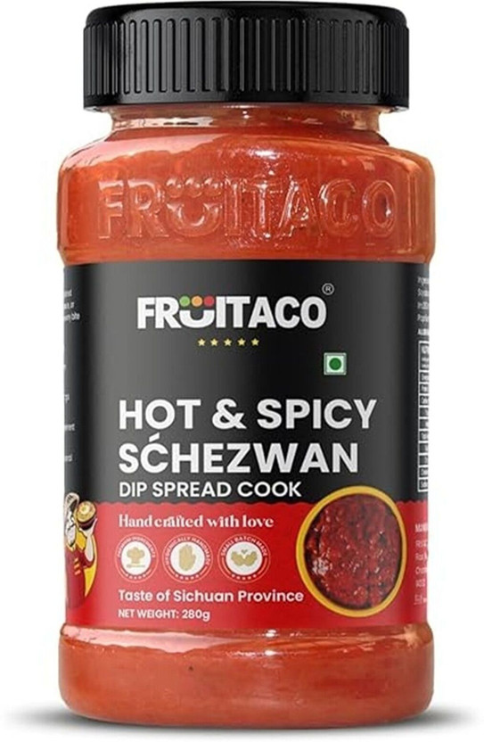 fruitaco Schezwan Chutney Sauce | Fiery Dip, Spread & Cooking Sauce | Sauce(280 g)