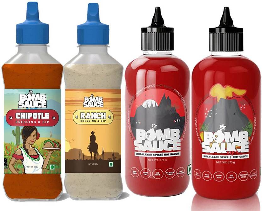 bomb sauce Chipotle & Ranch Dressing & Dip & Himalayan Spice Hot