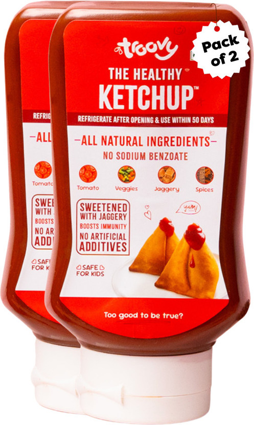 Troovy Healthy Tomato Ketchup (no chemicals) Sauces & Ketchup(2 x 340 g)