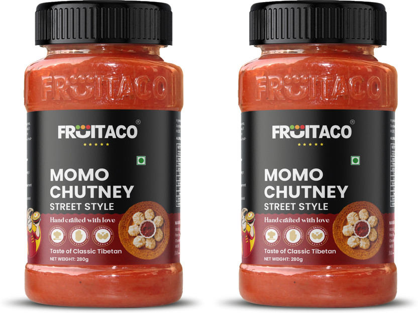 fruitaco Momo Chutney Sauce | Spicy & Tangy Street-Style Dip | Sauce(2 x 280 g)