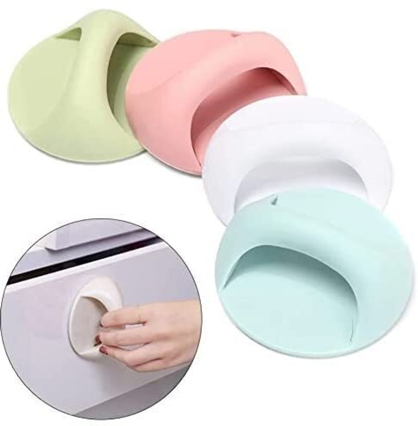 perlman Self Adhesive Peel and Stick Plastic Handles Pull knob (Pack of 4) Pull knob for sliding doors Tenor Saxophone(Multicolor)