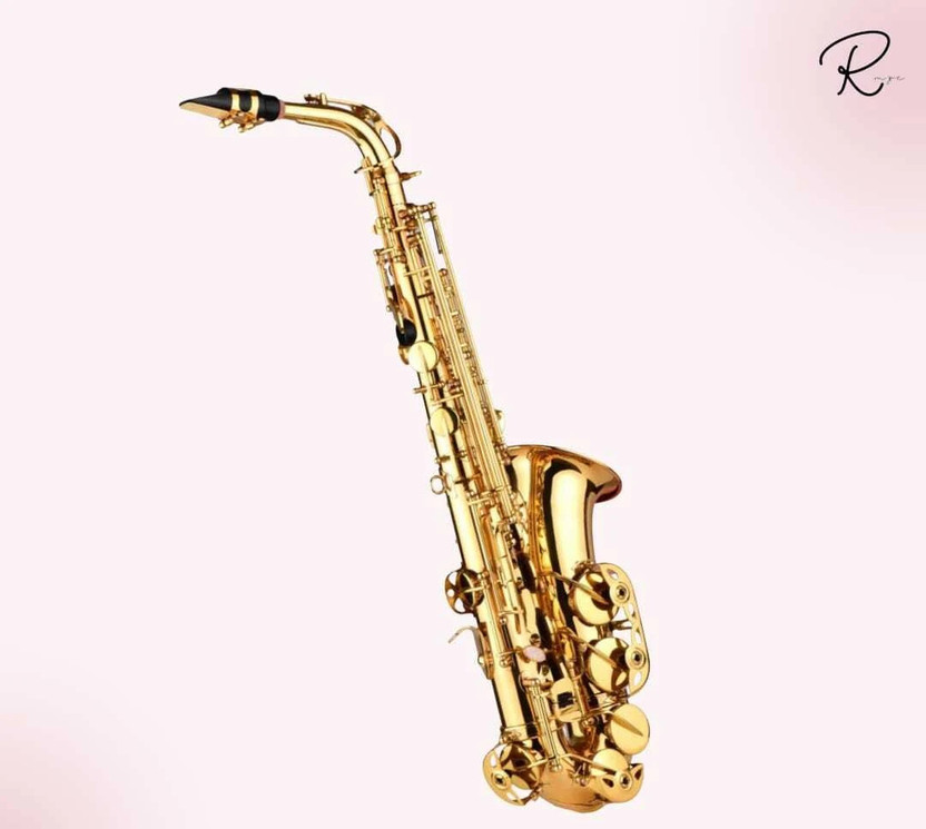 Rmze Premium Alto Saxophone - Rich Tone, High Durability and Superior Craftsmanship - Musical Instrument Alto Saxophone(Gold, Sax Case Included)