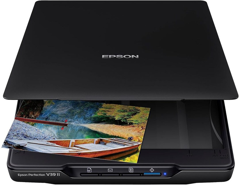 Epson Epson Perfection V39 II Color Photo & Document Flatbed Scanner with 4800 dpi Optical Resolution Scanner(Black) - Flipkart Deal