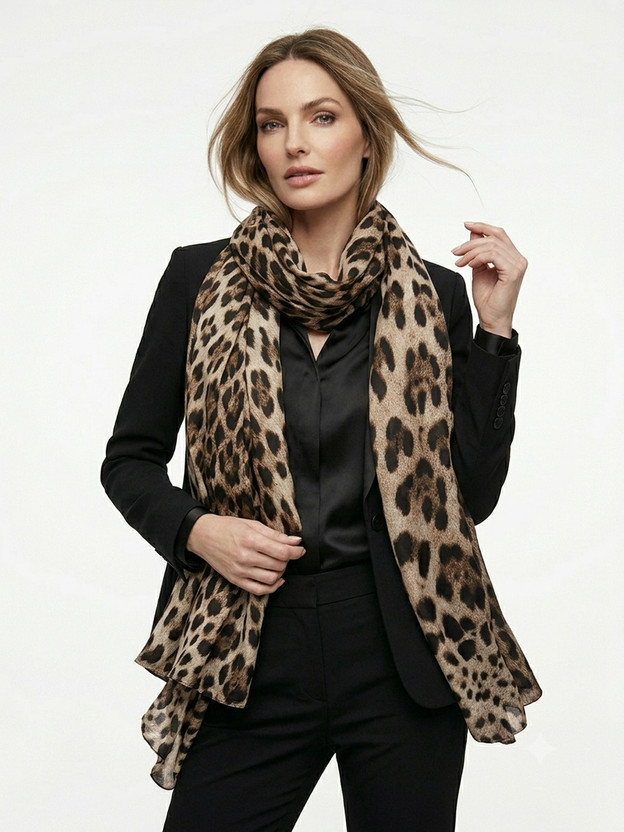 sahil sahil fashion Animal Print Georgette Women Scarf - Flipkart Deal