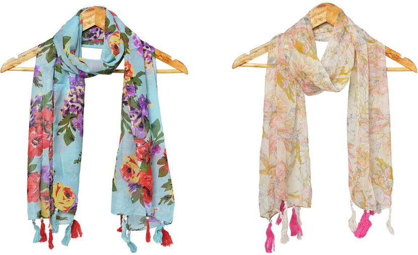 mss FASHION Printed Chiffon Women Stole, Scarf, Fancy Scarf