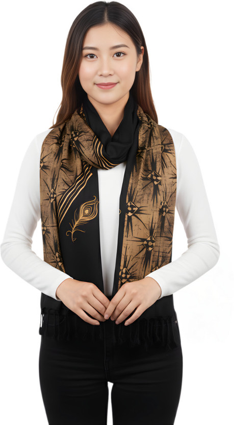 ASRMHANDICRAFTS ASRMHANDICRAFTS Printed Rayon Women Scarf, Stole, Fancy Scarf - Flipkart Deal