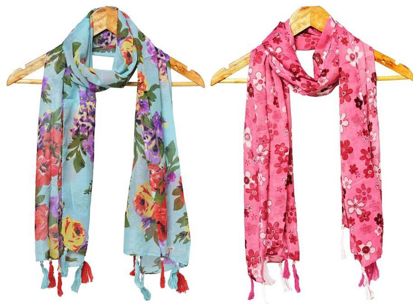 mss FASHION Printed Chiffon Women Stole, Scarf, Fancy Scarf