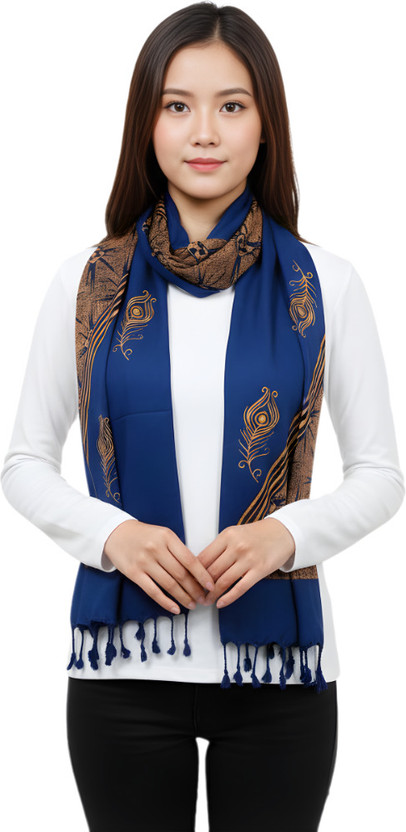 ASRMHANDICRAFTS ASRMHANDICRAFTS Printed Rayon Women Scarf, Stole, Fancy Scarf - Flipkart Deal